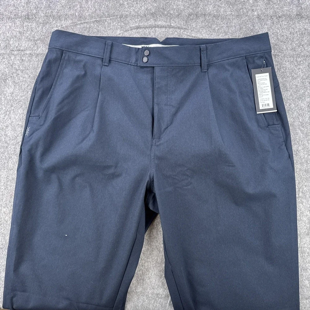 Rhone Golf Tour Trouser Pants Mens 40x32 Navy Stretch Water Resistant Golf